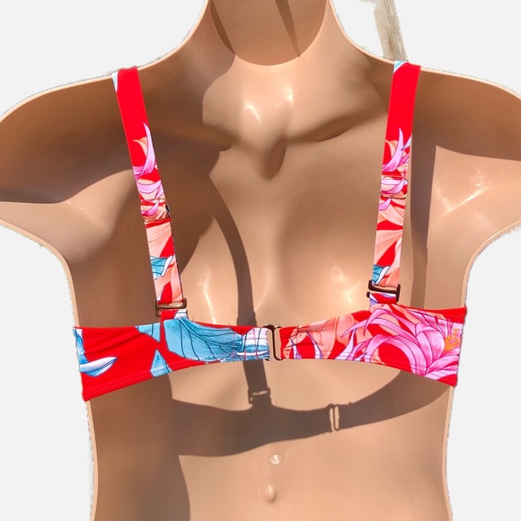 TiniBikini Women’s Swimsuit Bikini Bathing Suit Top Bright Tropical XL - Picture 4 of 11